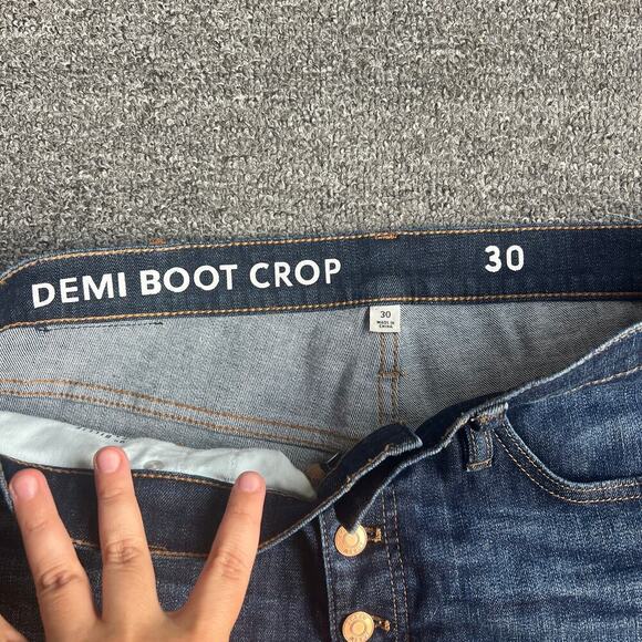J Crew Demi Bootcut crop raw hem jeans size 30 - Picture 6 of 13